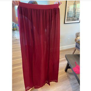 Maroon Maxi Skirt Set / Size 2XL